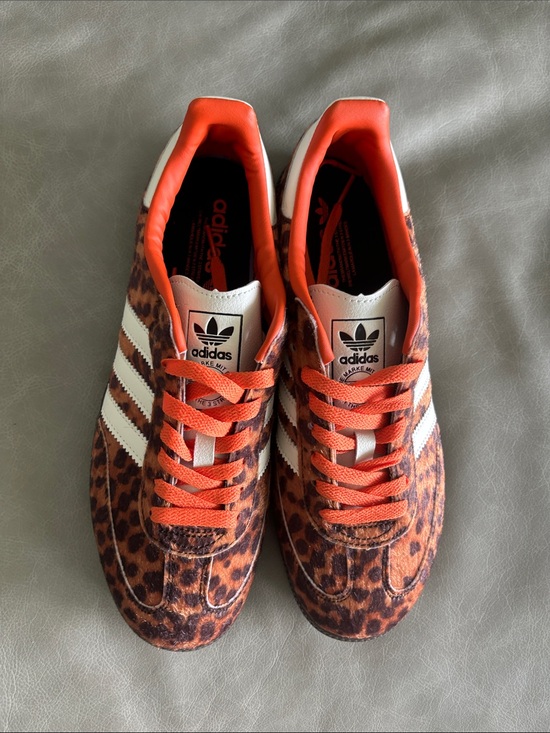 adidas Shoes - adidas Leopard Print Orange & White Women’s Sneakers
